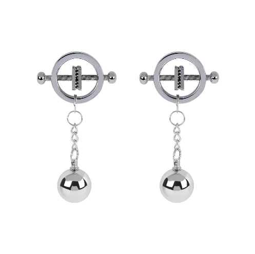 Silver Pendant Gourd Nipple Clamps for Couples BDSM Toys