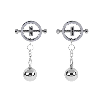 Silver Pendant Gourd Nipple Clamps for Couples BDSM Toys