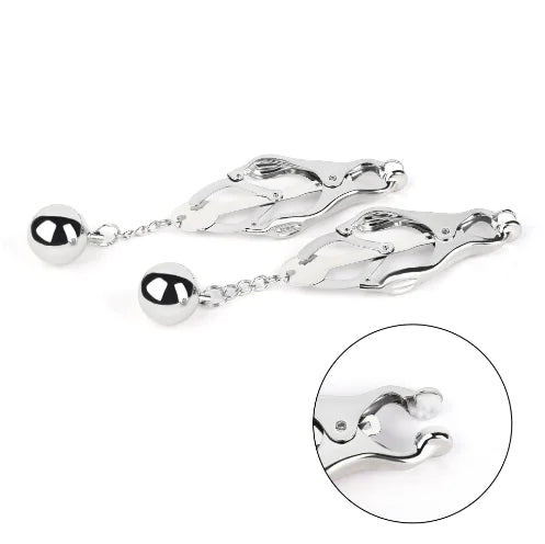 Silver Pendant Gourd Nipple Clamps for Couples BDSM Toys