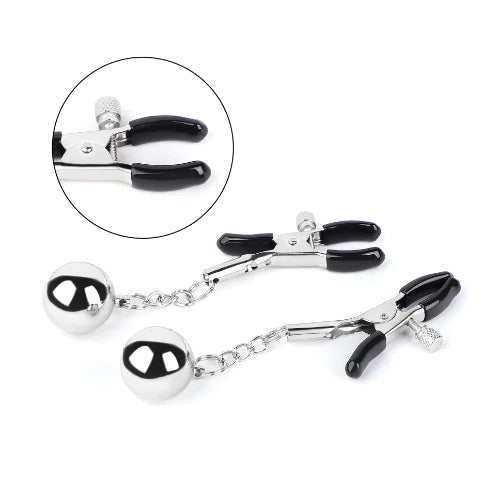 Silver Pendant Gourd Nipple Clamps for Couples BDSM Toys