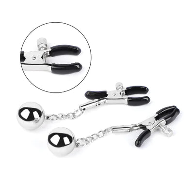 Silver Pendant Gourd Nipple Clamps for Couples BDSM Toys