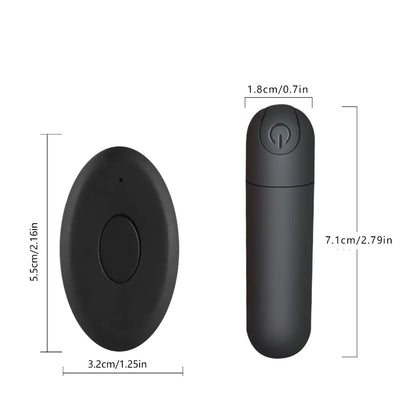 10-Function Wireless Remote Bullet Vibrator with Lace Panties