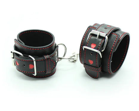 BDSM Heart Collar with Chain Leash (One Set)