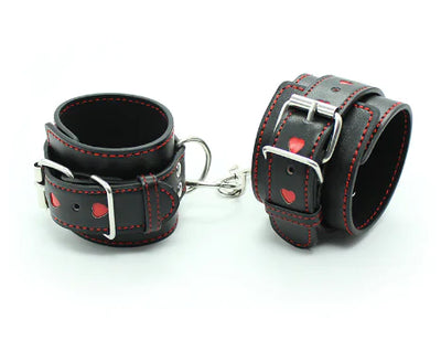 BDSM Heart Collar with Chain Leash (One Set)