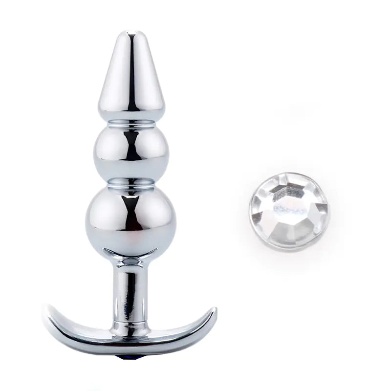 Stainless Steel Anal Plug and Metal Dildo for BDSM