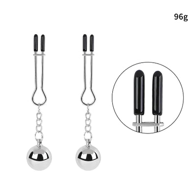 Silver Pendant Gourd Nipple Clamps for Couples BDSM Toys