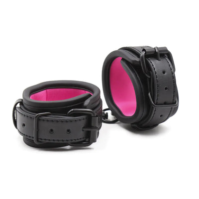 Adult BDSM Metal Handcuffs and Leather Restraints