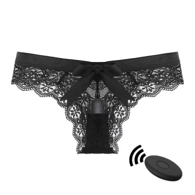 10-Function Wireless Remote Bullet Vibrator with Lace Panties